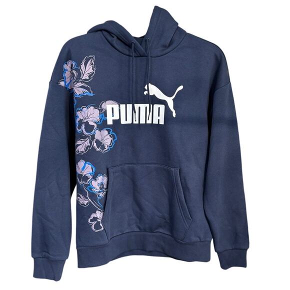 Puma Tops - Puma Hoodie Essentials + Floral Vibes Blue Hoodie XS